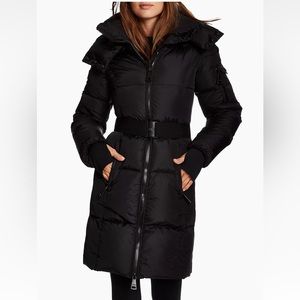 SAM. Noho Jacket w belt & hood. Matte black Mid length medium. Great condition